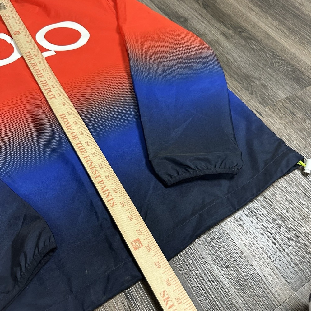 Polo Ralph Lauren Ombre Lightweight Pullover Jacket Mens Size Large Orange Blue - Picture 6 of 7